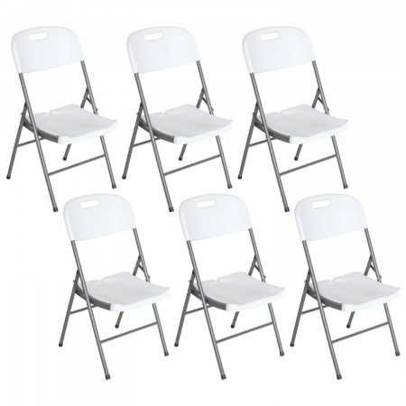 Pack 6 Cadeiras dobráveis com pega 47x58x87cm Thinia Home