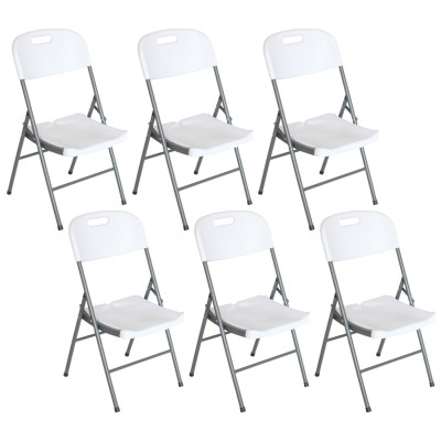 Pack 6 Sillas Plegables con Asa 47x58x87cm Thinia Home Sillas de Jardín 1
