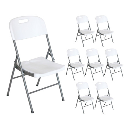 Pack 8 Sillas Plegables con Asa 47x58x87cm Thinia Home Sillas de Jardín 1