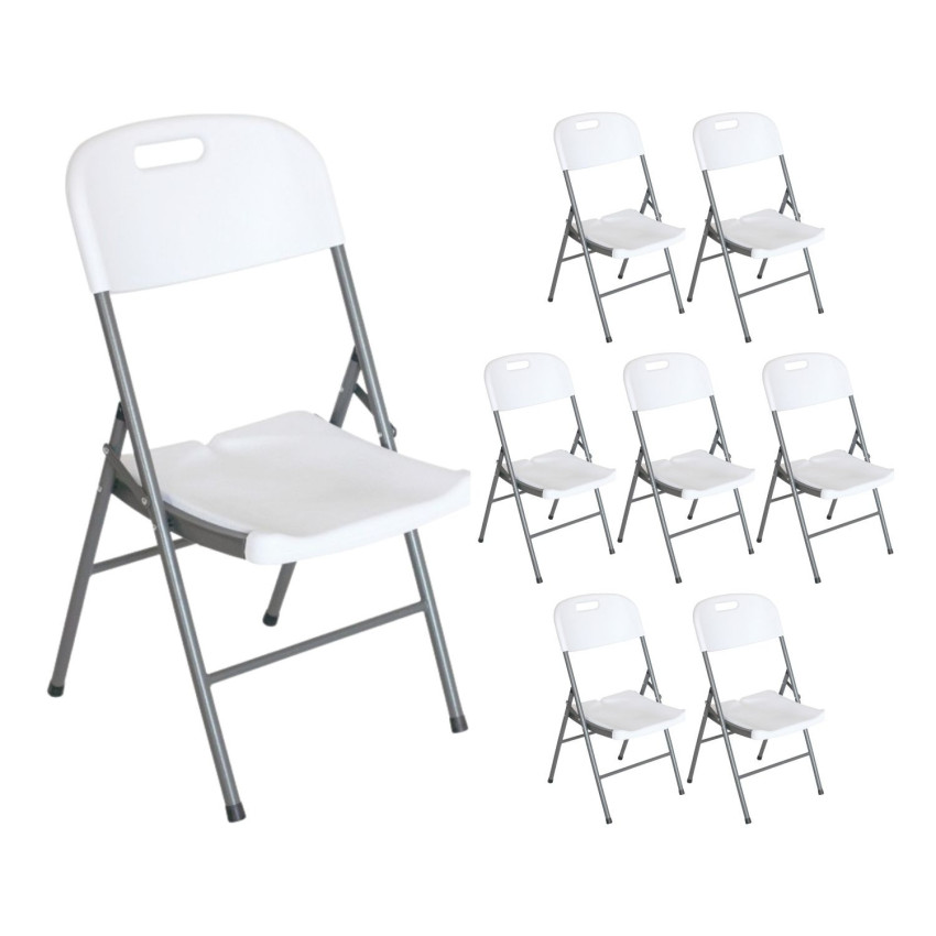 Pack 8 Sillas Plegables con Asa 47x58x87cm Thinia Home Sillas de Jardín 1