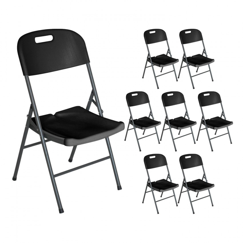 Pack 8 Sillas Plegables con Asa 47x58x87cm O91 Sillas Plegables 6