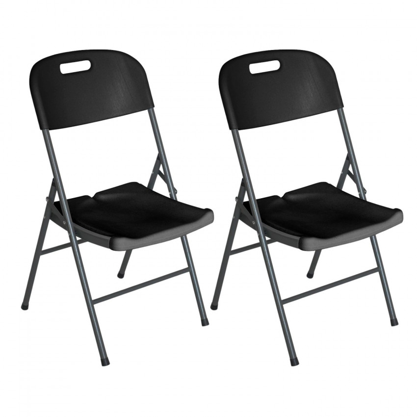 Pack 2 Sillas Plegables con Asa 47x58x87cm Thinia Home Sillas Plegables 6