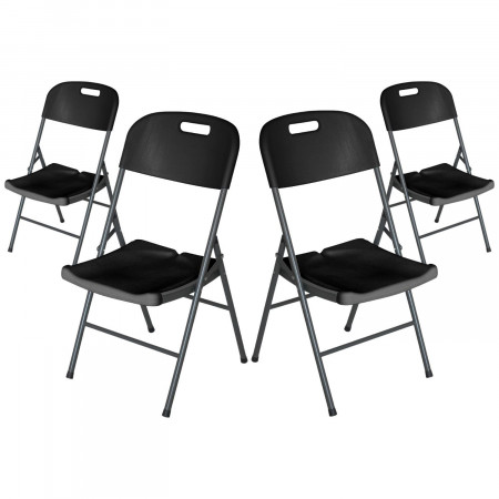 Pack 4 Cadeiras dobráveis com pega 47x58x87cm Thinia Home
