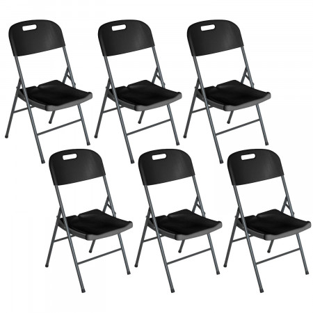 Pack 6 Sillas Plegables con Asa 47x58x87cm Thinia Home Sillas Plegables 6