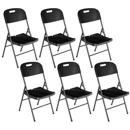 Pack 6 Sillas Plegables con Asa 47x58x87cm Thinia Home Sillas de Jardín 1