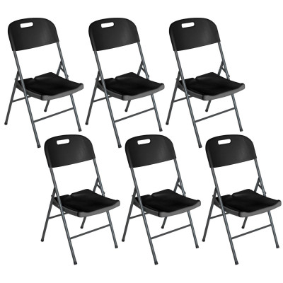 Pack 6 Sillas Plegables con Asa 47x58x87cm Thinia Home Sillas Plegables 6