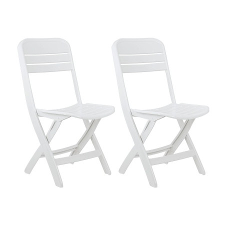 Pack 2 Sillas Plegables Bliss Blancas 52x40x82cm Thinia Home Sillas de Jardín 1