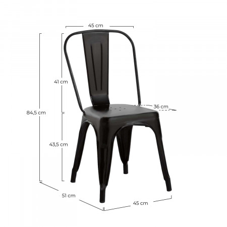 Silla Industrial Strong 45x54x85cm Thinia Home Mobiliario 13