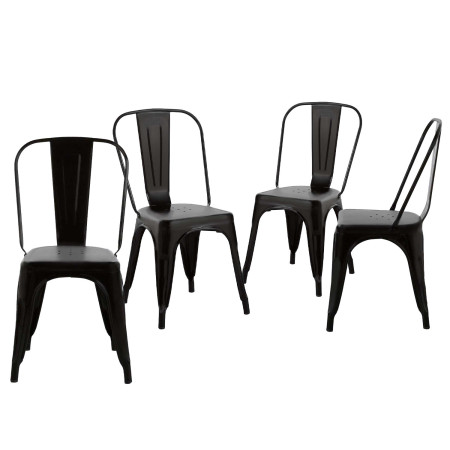 Pack 4 Sillas Industriales Strong 45x54x85cm Thinia Home Mobiliario Hostelería Interior 1