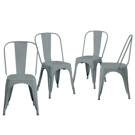 Pack 4 Sillas Industriales Strong 45x54x85cm Thinia Home Mobiliario Hostelería Interior 1