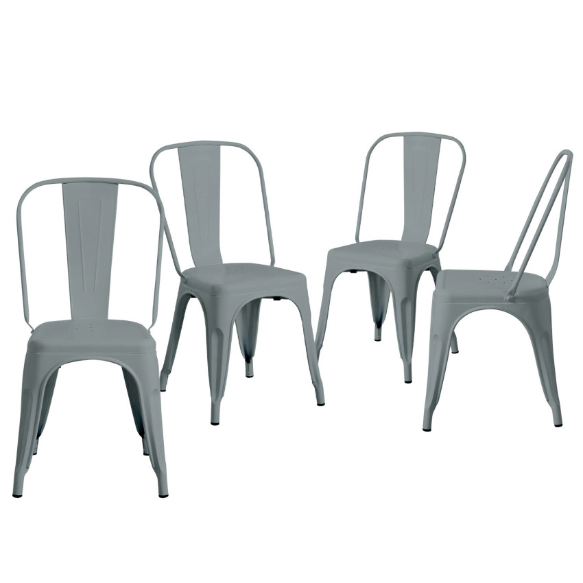 Pack 4 Sillas Industriales Strong 45x54x85cm Thinia Home Mobiliario Hostelería Interior 22