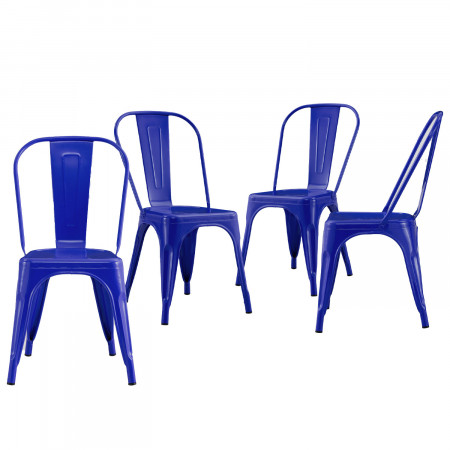Conjunto de 4 cadeiras industriais robustas 45x54x85cm Thinia Home