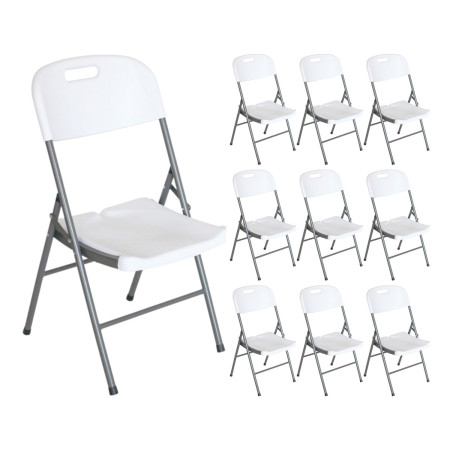 Pack 10 Sillas Plegables con Asa 47x58x87cm Thinia Home Sillas Plegables 1