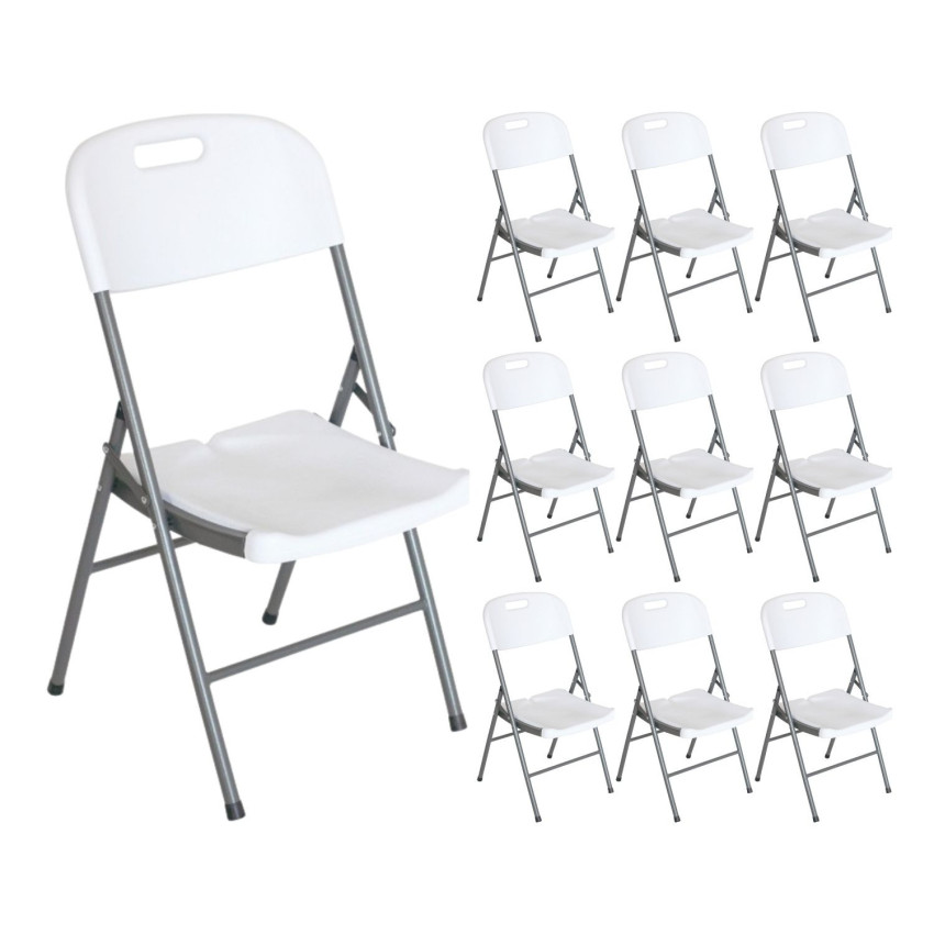 Pack 10 Sillas Plegables con Asa 47x58x87cm Thinia Home Sillas Plegables 1