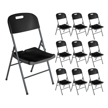 Pack 10 Sillas Plegables con Asa 47x58x87cm Thinia Home Sillas Plegables 1
