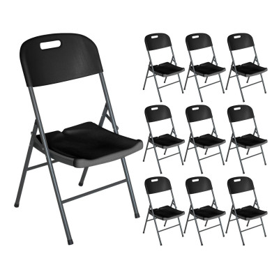 Pack 10 Sillas Plegables con Asa 47x58x87cm Thinia Home Sillas Plegables 6