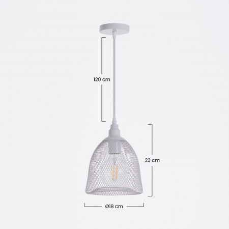 Lámpara de Techo Radom Blanco 18x18x23cm O91 Lámparas de Techo 6