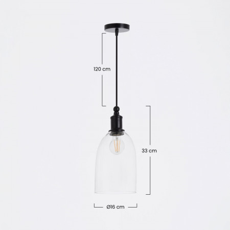 Lámpara de Techo Cristal Elk Transparente 16x16x33cm O91 Lámparas de Techo 6
