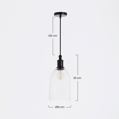 Lámpara de Techo Cristal Elk Transparente 16x16x33cm O91 Lámparas de Techo 6