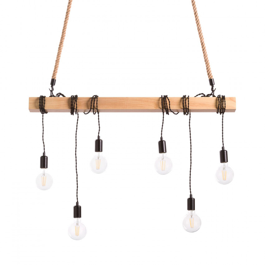 Lámpara de Techo Kielce Natural/Negro 100x3x10cm O91 Lámparas de Techo 1