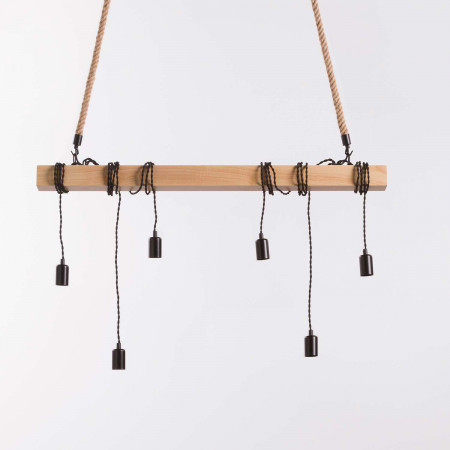 Lámpara de Techo Kielce Natural/Negro 100x3x10cm O91 Lámparas de Techo 5