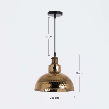 Lámpara de Techo Kutno Dorado 26x26x16cm O91 Lámparas de Techo 6