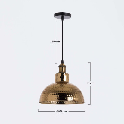 Lámpara de Techo Kutno Dorado 26x26x16cm O91 Lámparas de Techo 6