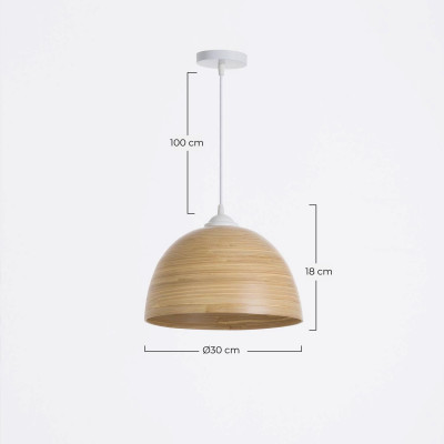 Lámpara de Techo Hoang Natural 30x30x18cm O91 Lámparas de Techo 7