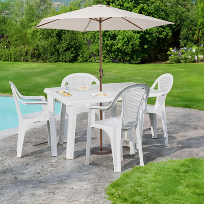 Mesa de Resina Rectangular Terra 127x76x72cm 7house Mesas de Jardín 8