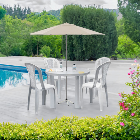 Mesa de Resina Redonda Zentro Ø89x72cm 7house Mesas de Jardín 7