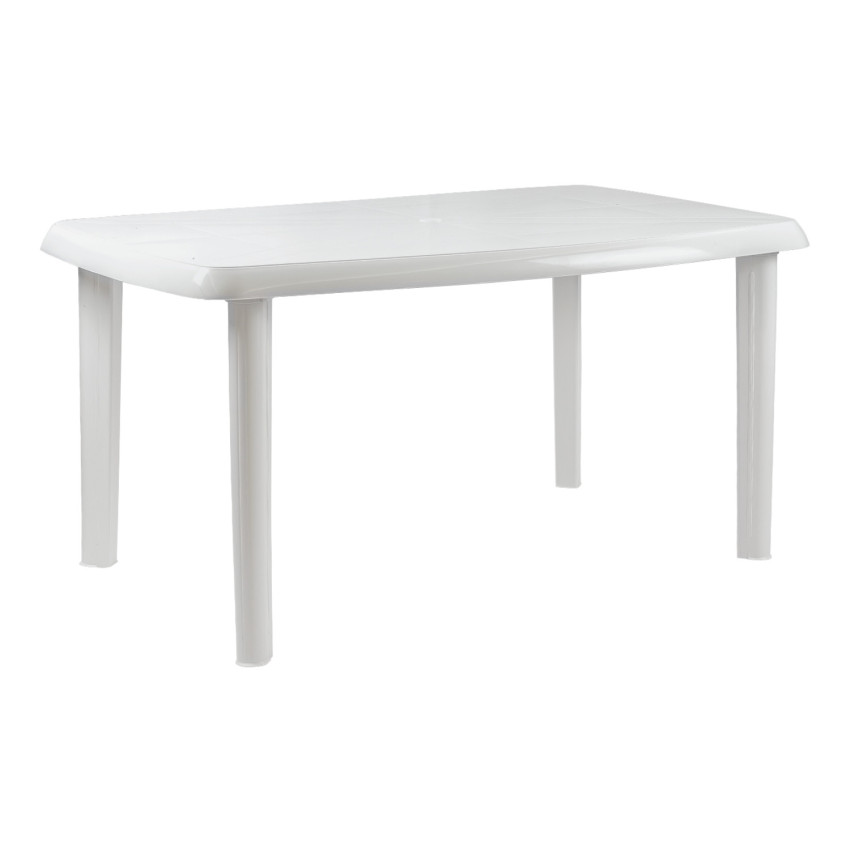 Mesa de Resina Oval/Rectangular Vistara Blanco 140x85x72cm O91 Mesas de Jardín 1