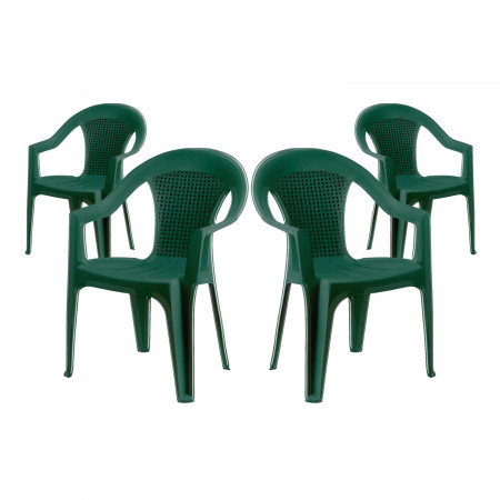 Pack 4 Sillas con Reposabrazos Stack 56x75x79cm 7house Sillas y Sillones de Exterior 5