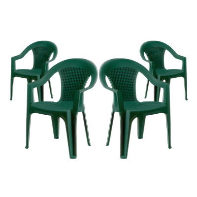 Pack 4 Sillas con Reposabrazos Stack 56x75x79cm 7house Sillas y Sillones de Exterior 5