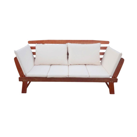 Banco de Jardín Modular con Cojines Merida Madera de Acacia 212x69x80cm 7house Bancos y Sofás de Exterior 1