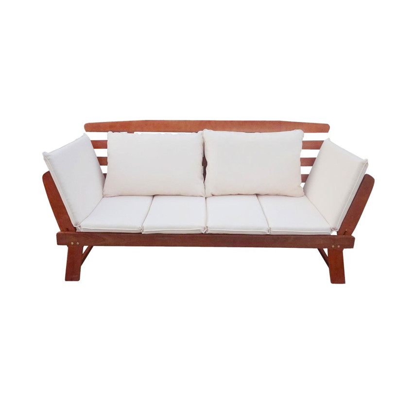 Banco de Jardín Modular con Cojines Merida Madera de Acacia 212x69x80cm 7house Bancos y Sofás de Exterior 1