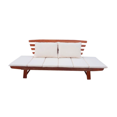 Banco de Jardín Modular con Cojines Merida Madera de Acacia 212x69x80cm 7house Bancos y Sofás de Exterior 2