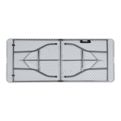 Pack 2 Mesas Plegables Rectangulares para Catering Blanco 240x74cm Thinia Home Mesas de Jardín 4
