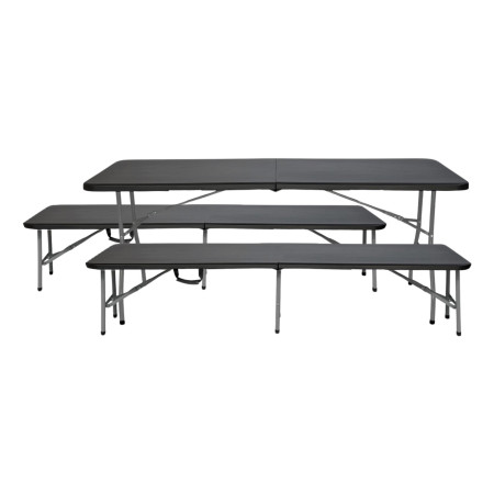 Conjunto Plegable Mesa con 2 Bancos de 180cm Catering Thinia Home Conjuntos de Jardín 1