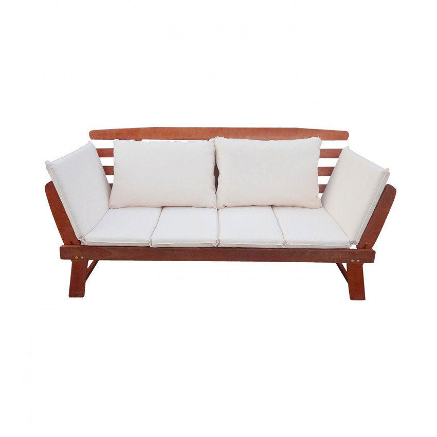 Banco de Jardín Modular con Cojines Merida Madera de Acacia 212x69x80cm Thinia Home Bancos y Sofás de Exterior 1