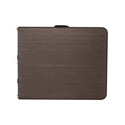 Mesa Plegable Portátil Resina 180cm Marrón Efecto Madera O91 Mesas Plegables 6