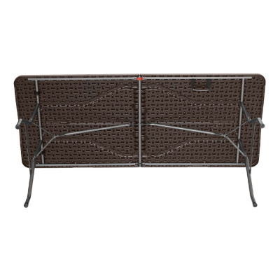 Mesa Plegable Rectangular para Catering Efecto Madera 180x74cm Thinia Home Mesas de Jardín 4