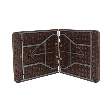 Mesa Plegable Rectangular para Catering Efecto Ratán 180x74cm Thinia Home Mesas de Jardín 5