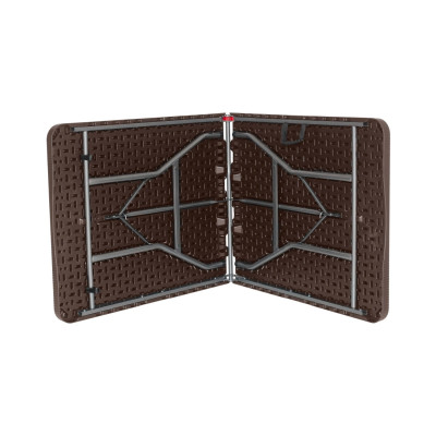 Mesa Plegable Rectangular para Catering Efecto Ratán 180x74cm Thinia Home Mesas de Jardín 5