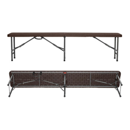 Banco Plegable Catering Efecto Madera 180x28x43cm Thinia Home Bancos de Jardín 2