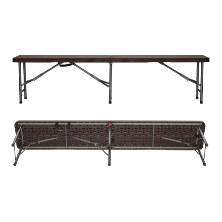 Banco Plegable Catering Efecto Ratán 180x28x43cm Thinia Home Bancos de Jardín 2