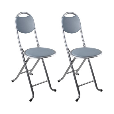 Pack 2 Taburetes Plegables con Respaldo 32x36x73.5cm 7house Taburetes 7
