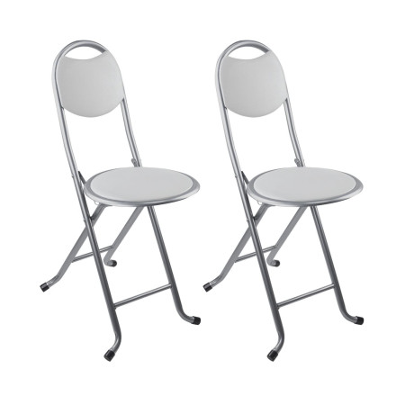 Pack 2 Taburetes Plegables con Respaldo 32x36x73.5cm 7house Taburetes 1