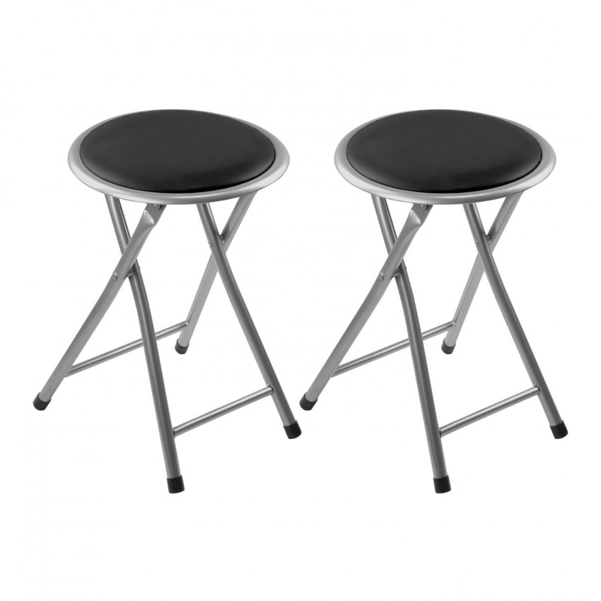 Pack 2 Taburetes Plegables Bajos 30x31x45cm 7house Taburetes 1