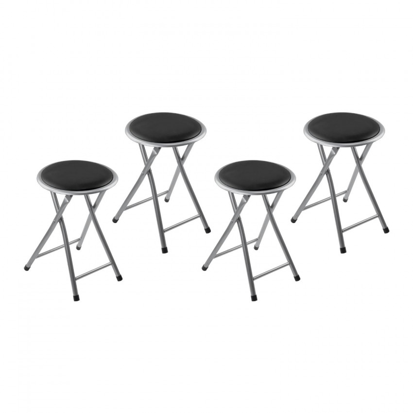 Pack 4 Taburetes Plegables Bajos 30x31x45cm 7house Taburetes 1