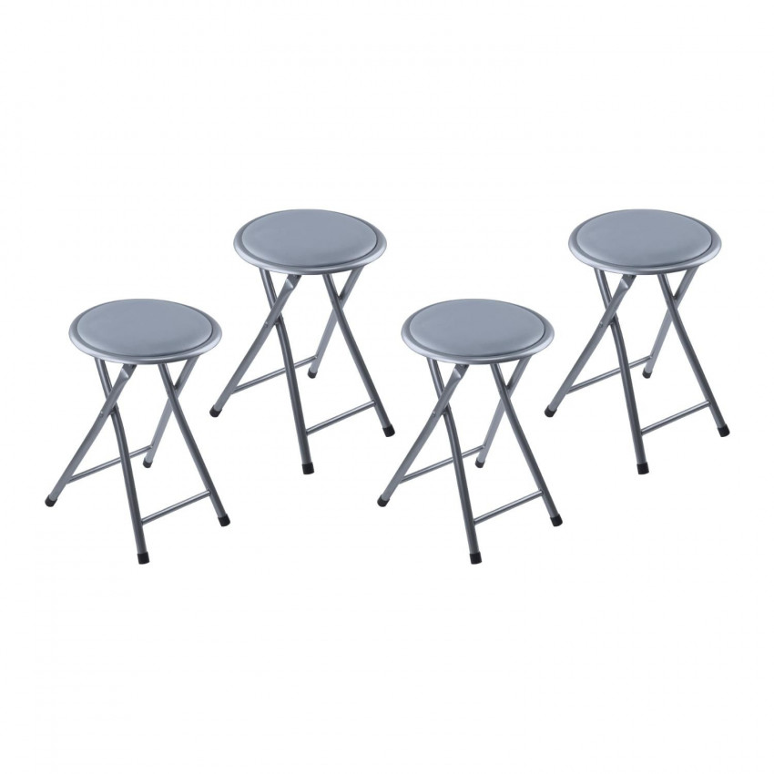 Pack 4 Taburetes Plegables Bajos 30x31x45cm 7house Taburetes 6